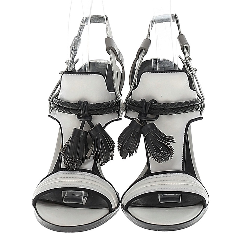 L.A.M.B. ~ Black, White and Gray 4” Peep Toe Heels by Gwen Stefani size 8 - Picture 7 of 11
